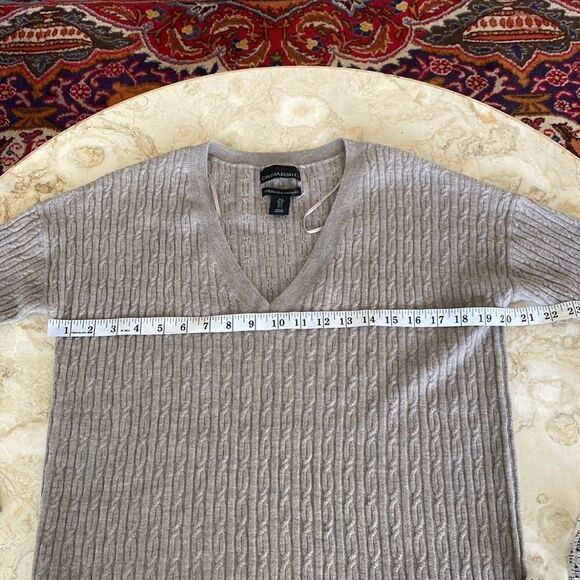 NWOT Cynthia Rowley 100% Merino Wool Cable Knit Sweater - Picture 11 of 14